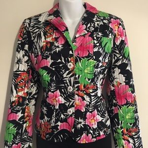 Harve Benard Multi ColorFlowered Blouse Size 8